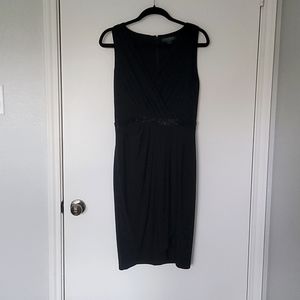 Black Ralph Lauren Beaded Waist Dress Size:6